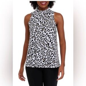 The Limited Black and White Animal Print Tank Top